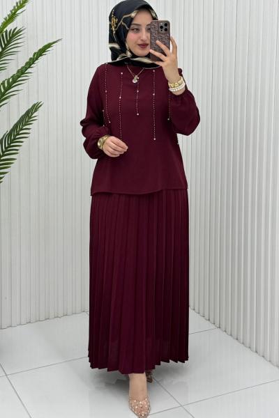 Hale Etek Takım Bordo