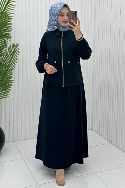 İrem Etek Takım Lacivert