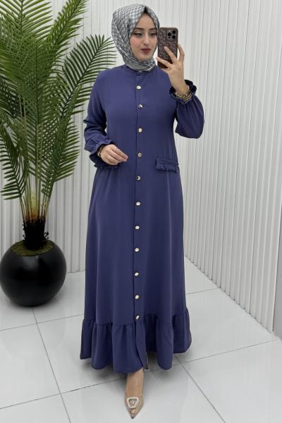 Özge Elbise Ferace Lila