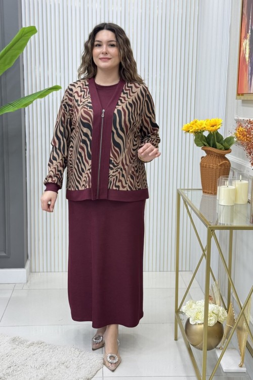 Ada Etekli Takım Bordo