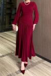 Ahenk Elbise Bordo