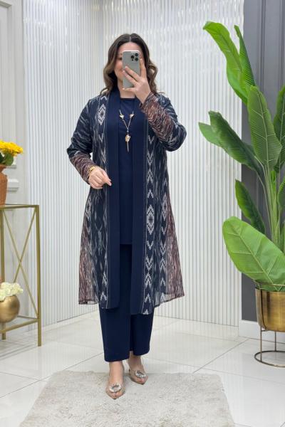 Amine 3lü Takım Lacivert