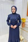 Asena Elbise Lacivert