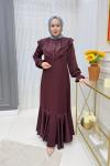 Asena Elbise Bordo