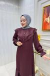 Asena Elbise Bordo