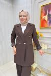 Ayşin Pantolonlu Takım Kahverengi
