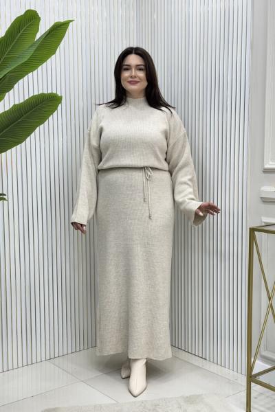 Baby Triko Elbise Taş Rengi