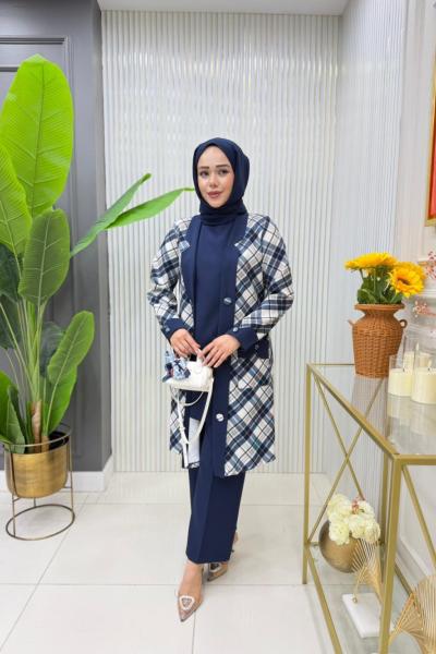 Büşra 3lü Takım Lacivert