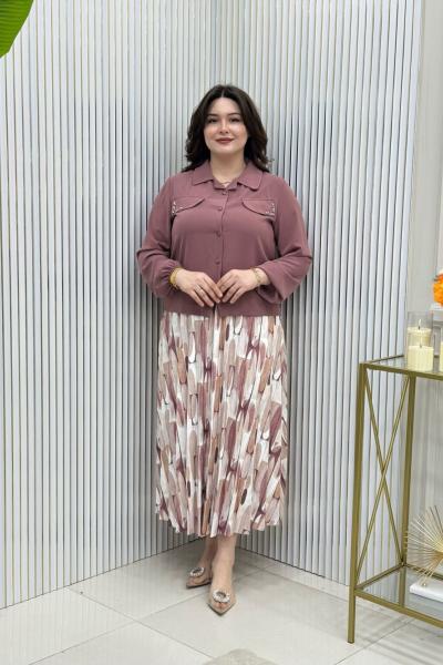 Cangül Etekli Takım Gül