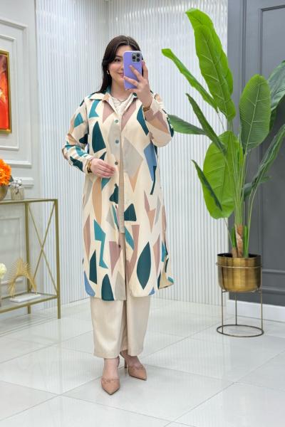 Çimen Üçlü Takım Mint Yeşili