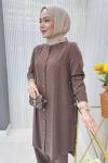 Dilber Tunik Takım Kahverengi