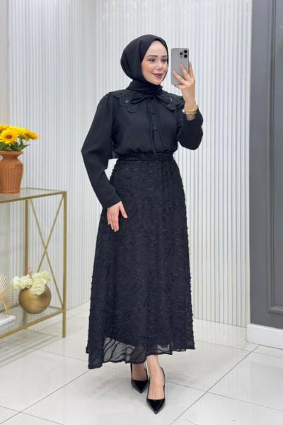 Doğa Etekli Takım Siyah