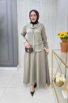Elçin Etekli Takım  Taş Rengi