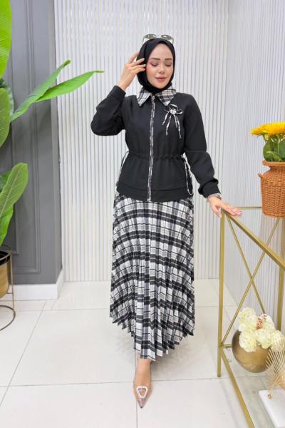 Elisa Etekli Takım Siyah