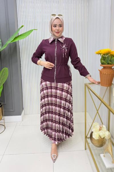 Elisa Etekli Takım Mor