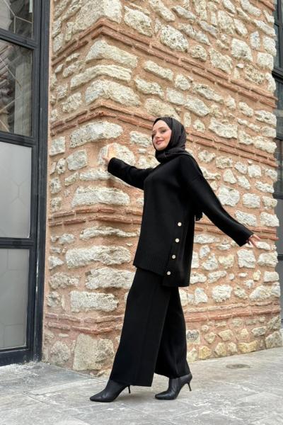 Ezgi Triko Takım Siyah