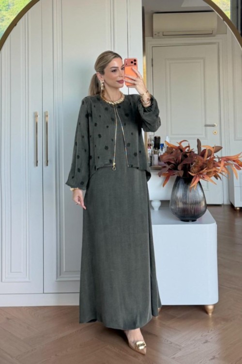 Fadime Elbise Haki