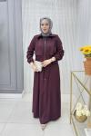 Fahriye Ceketli Elbise Bordo