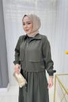 Fahriye Ceketli Elbise Haki