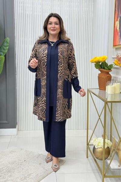 Firuze 3lü Takım Lacivert