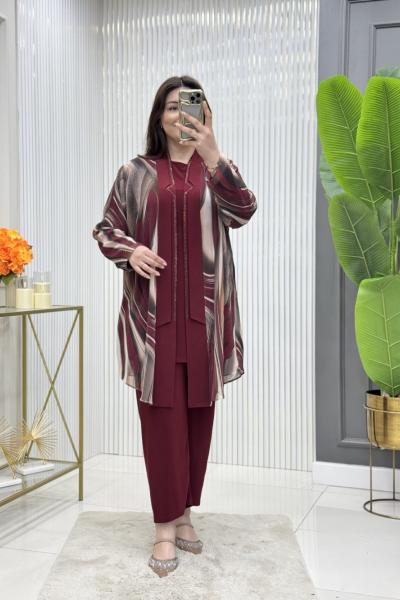 Gökşin Üçlü Takım Bordo