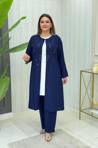 Hafsa Üçlü Takım  Mavi