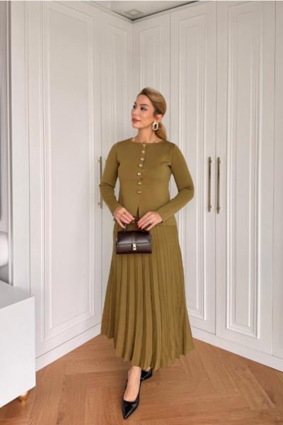 Hicran Etekli Takım Yağ Yeşili