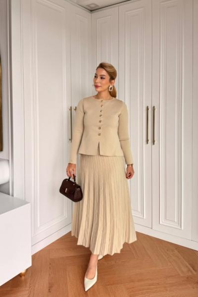 Hicran Etekli Takım Bej