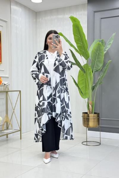 Kübra Üçlü Takım Siyah