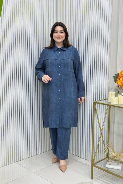 Lalin Tunik Takım Lacivert