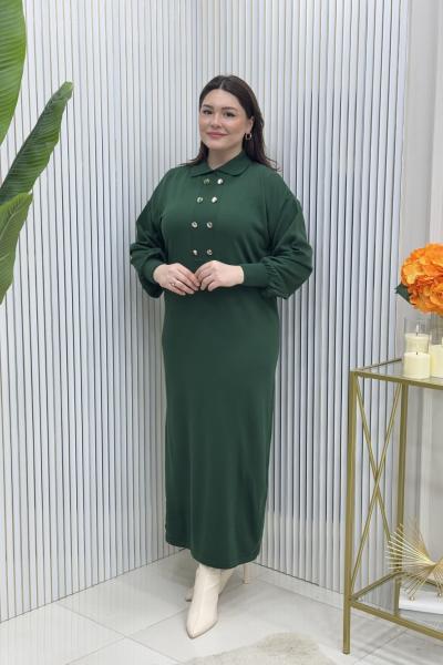 Lilyum Triko Elbise Zümrüt