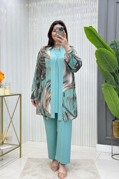 Melisa 3lü Takım Çağla Yeşili