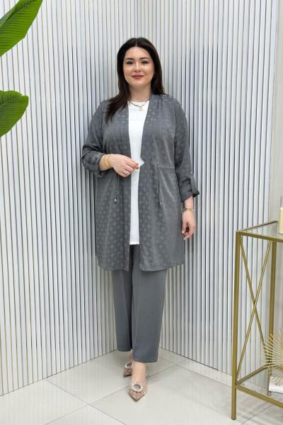 Miray Üçlü Takım Gri