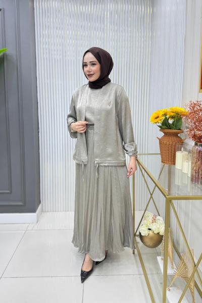 Nehir Etekli Takım Taş Rengi