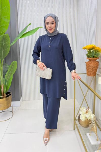 Nihan Tunik Takım Lacivert