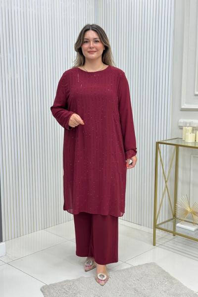 Nurdan Sandy Takım Bordo