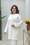 Pelvin Tunik Takım Beyaz