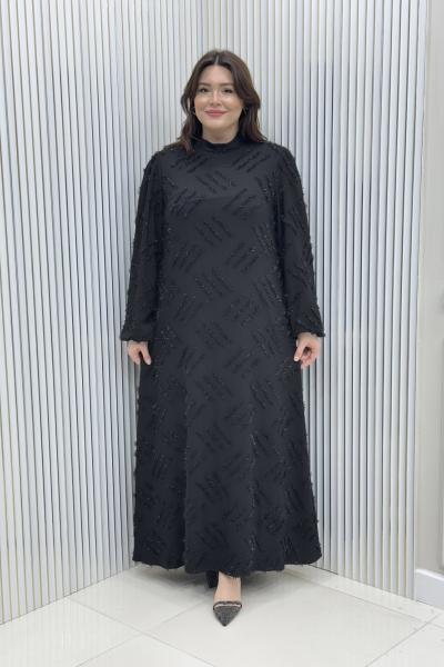 Püskül Abiye Siyah