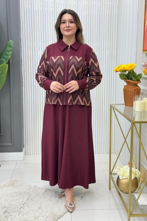 Rabia etekli takım Bordo