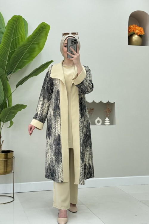 Semra Üçlü Takım Siyah