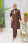 Sıdıka Tunik Takım Acı Kahve