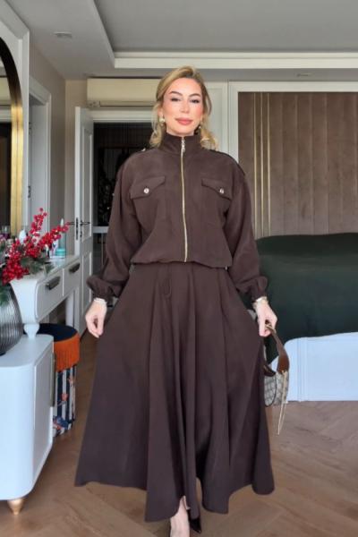 Sümeyra Etekli Takım  Acı Kahve