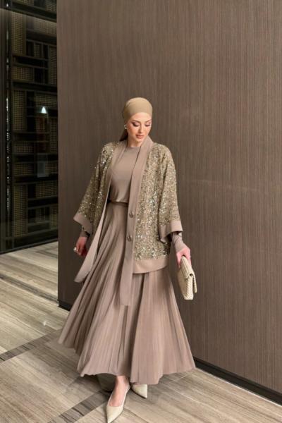 Sündüz Etekli Takım  Vizon