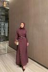 Adile Elbise Bordo  BORDO