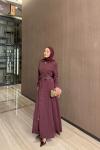 Adile Elbise Bordo  BORDO