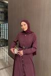 Adile Elbise Bordo  BORDO