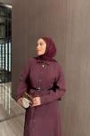 Adile Elbise Bordo  BORDO