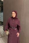 Adile Elbise Bordo  BORDO