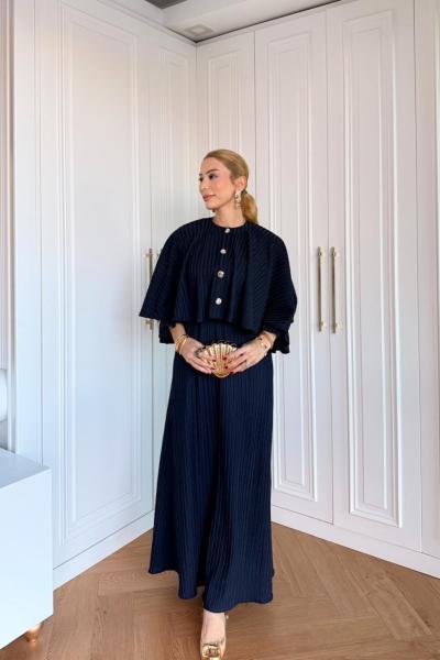 Adile Elbise Lacivert Lacivert