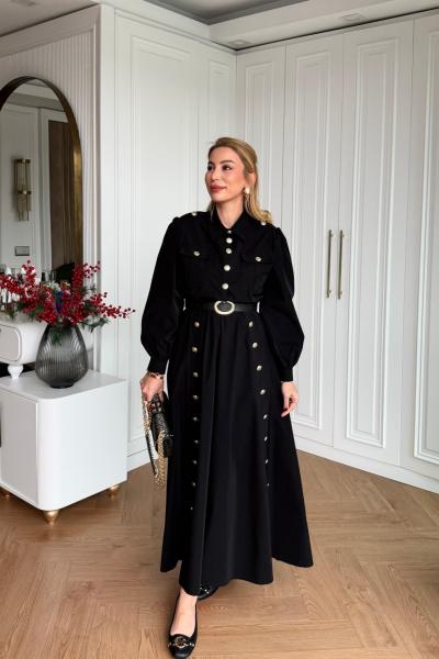 Akça Elbise Siyah Siyah